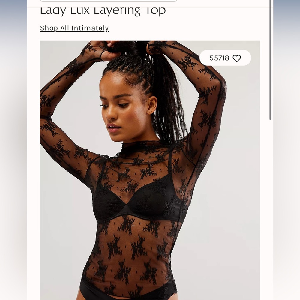Free people lady lux layering top new